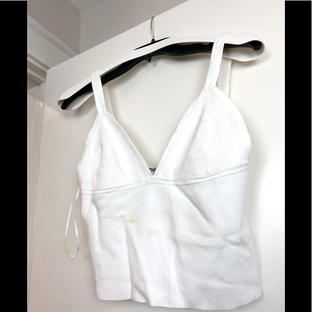 Zara White Super Sexy Knit Top NWT